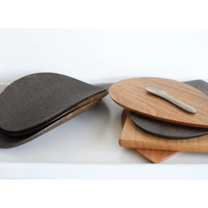 Plateau de service en bois design moderne plateau de présentation le plus vendu avec poignée en métal couleur argent plateau au design élégant prix le plus bas - Product Image 4