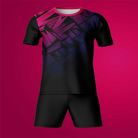 Maillot de football personnalisé à col rond et manches courtes, respirant, séchage rapide, léger, en tissu 100 % polyester, imprimé sur demande