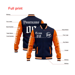 Custom wool <b>varsity</b> <b>jacket</b> with stand collar for teams high quality embroidered windproof outerwear MCACVJ06 - Product Image 3