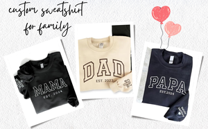 Sweatshirts à capuche brodés personnalisés Concevez votre propre avec un motif solide doublé de manches de texte personnalisé - Product Image 6