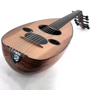 Oud Profesional de 11 Cuerdas - Lira Árabe Hecha a Mano con Madera de Nogal y Boca Abierta - Product Image 6
