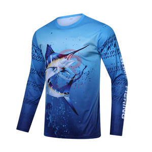 เสื้อยืดตกปลาแขนยาวผ้าฝ้าย/ใยไผ่ แห้งเร็ว ระบายอากาศดี ดีไซน์ใหม่ ขายดีที่สุด รับผลิตตามสั่ง MOQ ต่ำ สีสันปรับแต่งได้ - Product Image 5