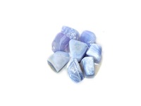 Pierres Roulées en Agate Bleue Polie Naturelle en Gros 12-25mm Style Mosaïque Feng Shui Cristaux de Guérison Artisanat en Cristal