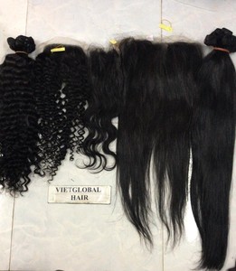 Extensions de cheveux humains vierges Remy de luxe 100% du Vietnam sans enchevêtrement de cheveux en soie meilleur fournisseur de perruques en dentelle Wave Afro Curl Styles - Product Image 6