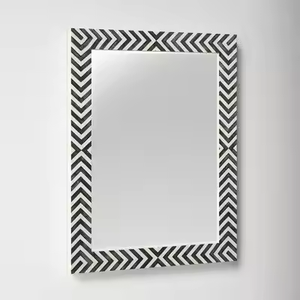 Espejo de pared con incrustaciones de hueso, espejo moderno de granja para dormitorios y salas de estar de Crescent Crafts - Product Image 3