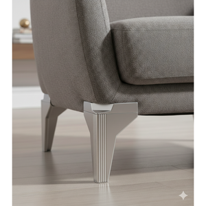 Patas de Plástico Resistentes en Forma de T de 17 cm, Color Plateado, Diseño Moderno, para Muebles de Sala, Gabinetes, Sillas y Cómodas - Product Image 2