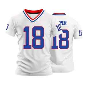 Camiseta de fútbol americano con estampado 3D para hombre, camisetas con patrón de números de nombre personalizado, camisetas informales de verano, camisetas de cuello redondo de manga corta - Product Image 1