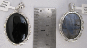 Pendentif Shah Gems en argent sterling 925 avec labradorite naturelle pour femme, style bohème, sertissage clos plaqué or, cadeau idéal - Product Image 1