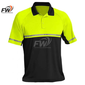 Camiseta de Trabajo de Alta Visibilidad con Cinta Reflectante, Camiseta Polo de Manga Corta para Construcción - Product Image 1