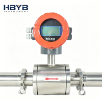 Medidor de Flujo Magnético Bidireccional Higiénico con Conexión Tri-Clamp para Leche, Cerveza, Jugo, Jarabe, Líquidos Farmacéuticos