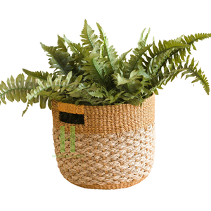 Panier de jardinière en jonc de mer au design unique pour le salon Pots de fleurs et jardinières tissés à la main Conception OEM personnalisée au Vietnam - Product Image 5