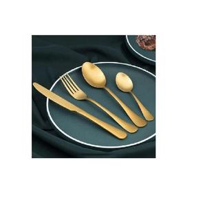Vente en gros de couverts en acier inoxydable couverts en or populaires pour restaurants comprenant couteau cuillère fourchette pour cadeaux - Product Image 1