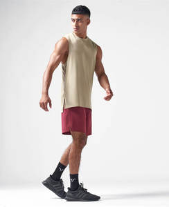 Camiseta sin mangas de algodón transpirable de alta calidad Unisex Drop-Shoulder OME Graphic Plain Oversized Shirt Custom Running 3D Spandex - Product Image 1