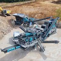 Concasseur à mâchoires mobile de 250-300 TPH, certifié ISO CE, haute productivité, moteur AC, moteur PLC, pompe à roulement 10