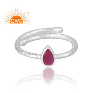 แหวนพลอยทับทิมธรรมชาติทำจากเงินสเตอริง925สินค้าขายดีล่าสุดเครื่องประดับตามสั่งสำหรับเป็นของขวัญสำหรับผู้หญิง - Product Image 2