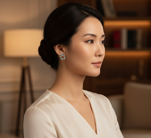 Boucles d'oreilles de luxe en or rose et design moderne en spirale pour femmes, cadeau d'anniversaire - Product Image 6