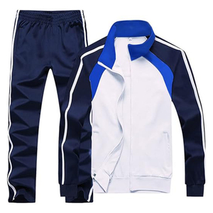 Ensemble de survêtements de course athlétiques décontractés de haute qualité pour hommes jogging à fermeture éclair complète personnalisé avec poches sweat à capuche et sweat-shirt pour hommes OEM - Product Image 1