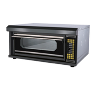 Panel komputer oven gas Shenzhen, alat panggang roti restoran, pemanggang makanan 2 tray dengan pizza