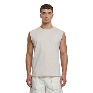 Camiseta sin mangas personalizada OEM 2026 para hombre, de punto ligero, con aberturas, de secado rápido, de elastano y poliéster, diseño deportivo holgado, ropa para hombre - Product Image 6