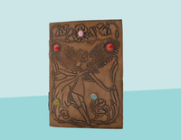 Carnet de notes en cuir fait main par le fabricant, couverture en pierre de vision du dragon, 100 feuilles, cadeau