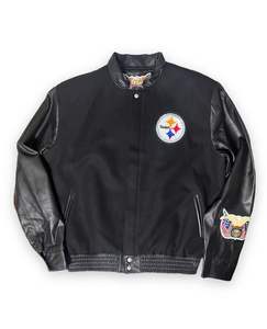 CHAQUETA VARSITY DE LANA Y CUERO PITTSBURGH STEELERS - Product Image 1
