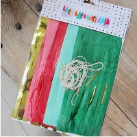 Guirlande de pompons en papier de soie coloré pour décoration de fête, bannière pour anniversaire, baby shower, mariage, célébration