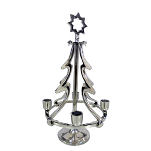แท่นวางเทียน5-แขนทำมือพร้อมเหล็กเคลือบผิวสีขาวสำหรับตกแต่งบ้านและบนโต๊ะคริสต์มาส - Product Image 6