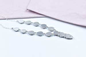 Collar de racimo de plata esterlina turquesa Dalia Rosa hecho a mano, cadena ajustable, joyería artesanal, regalo para ella - Product Image 3