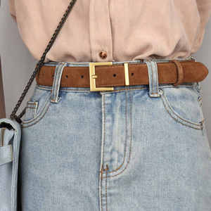 Ceinture décontractée en cuir véritable pour homme avec boucle en alliage, cuir de vache véritable, respirante et imperméable pour jeans - Product Image 2