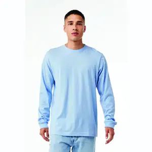 Airlume-Camiseta clásica de manga larga para bebé, Camiseta de algodón peinado y anillo de 32, 100% oz, azul, cuello redondo, Unisex, 4,2