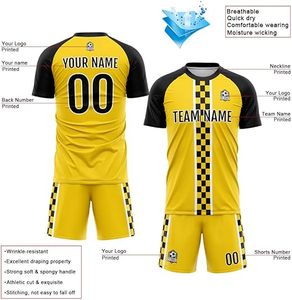 Conjunto de Uniforme de Fútbol Personalizado Unisex, Uniforme de Fútbol Sublimado Premium, OEM ODM, Venta al Por Mayor, Ropa Deportiva para Clubes y Equipos - Product Image 3