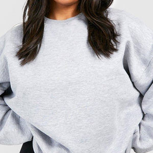 Recién llegado, venta directa de fábrica, sudaderas para mujer, logotipo personalizado, Material sólido, sudaderas transpirables de talla grande de alta calidad para mujer - Product Image 4