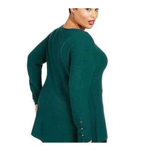 Maglione Casual da Donna Alfani con Dettagli a Bottoni, Traspirante, Verde, Taglia X-Large, Stagione Autunnale - Product Image 1