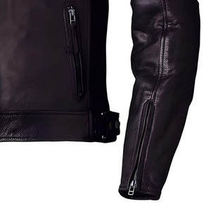 Leather Jackets New Designs Custom Made Fashionable <b>Tan</b> <b>Brown</b> Sheepskin Leather Bomber Jacket Genuine Sheep Stand Winter Men - Product Image 4