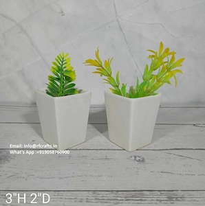 Mini Ceramic Planter <b>Set</b> for Succulent Plants Decorative Flower Pots - Product Image 2