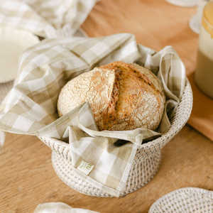 TienPhong Vietnam gros bol de fruits en rotin tissé à la main avec piédestal/bol d'offrande-panier d'affichage décoratif naturel - Product Image 5