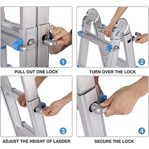 Deliladder 4X4 Aluminum Combination Step Extension <strong>Ladder</strong> As Seen on Tv - Product Image 6