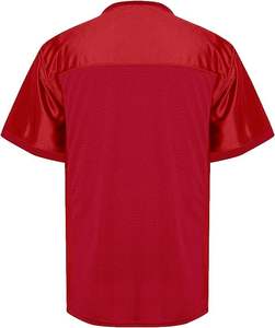 Maillot de football vierge T-shirt athlétique de pratique en maille Maillot de sport Hip Hop uni - Product Image 3