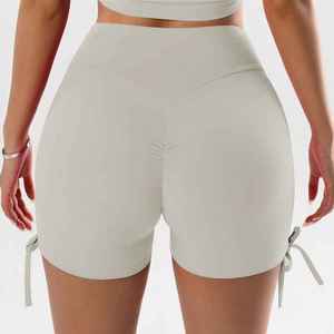 Short réglable en forme de V taille haute taille élastique Leggings de yoga taille Leggings de yoga ajustés à la taille sangles d'étreinte de hanche coupe ajustée - Product Image 3