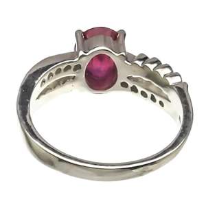 Bague femme rubis naturel et pierre précieuse CZ juillet pierre de naissance fiançailles mariée anniversaire bijoux faits à la main 925 bague en argent Sterling - Product Image 2