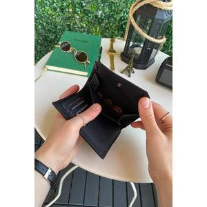 Eretna-กระเป๋าสตางค์ผู้ชายหนังแท้สีเขียวพร้อมช่องใส่เหรียญงานฝีมือระดับสูง - Product Image 4