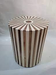 <b>resin</b> wood Inlay <b>Table</b> Side Stool for Customized Size bone inlay console - Product Image 5