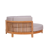 Muebles de Jardín con Diseño Moderno de Estilo Redondo Hechos de Madera de Teca Sólida de Indonesia