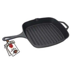 Jim Beam <b>Cast</b> Iron Square Grill <b>Pan</b> Induction Cooker Compatible for Restaurants - Product Image 1