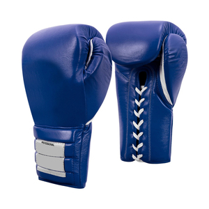 Guantes de boxeo para hombre Guantes de boxeo profesionales de cuero de vaca con cordones Guantes de boxeo multicolores - Product Image 4