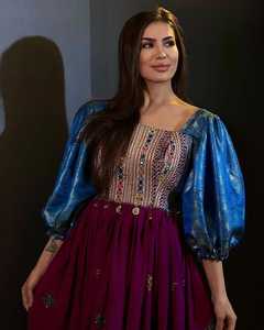 Vestido Afgano Kuchi de Terciopelo Más Vendido, Disponible en Colores y Diseños Personalizados a Precio Negociable, Venta al por Mayor Personalizada - Product Image 5