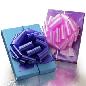 8 Lazos Gigantes de Poliéster con Diseño Floral, Decorativos, Holográficos, de Satén, Organza, Grosgrain, PP, Poliéster y Papel Metálico - Product Image 1