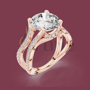 แหวนเพชรครบรอบ18K ของขวัญความรักสัญลักษณ์ - Product Image 1