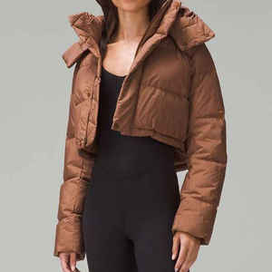 Women's Fashion Bubble Puffer Winter Short <b>Jacket</b> Plus Sizes Zipper Pocket <b>Cropped</b> Cotton Coat Down <b>Jackets</b> 2026 Winter Clothing - Product Image 2