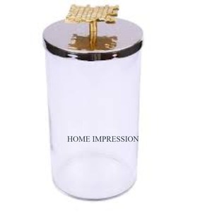 Designing Standard <b>Large</b> Size Kitchen Ware Containers Top Best Quality <b>Glass</b> Household Canister <b>With</b> Metal <b>Lids</b> Reasonable Price - Product Image 1
